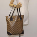 GUCCI GG Crystal Tote Bag Coated Canvas Outlet Beige Gold 353706 Auth 144529-20