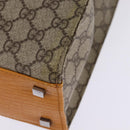 GUCCI GG Supreme Hand Bag PVC Leather Beige Silver 91249 Auth 144530-16