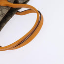 GUCCI GG Supreme Hand Bag PVC Leather Beige Silver 91249 Auth 144530-7