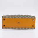 GUCCI GG Supreme Hand Bag PVC Leather Beige Silver 91249 Auth 144530-5