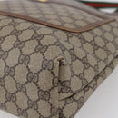GUCCI GG Supreme Web Sherry Line Tote Bag PVC Beige Red 89 02 003 Auth 144531-9