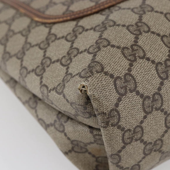 GUCCI GG Supreme Web Sherry Line Tote Bag PVC Beige Red 89 02 003 Auth 144531