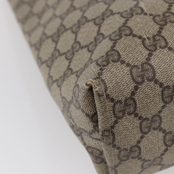 GUCCI GG Supreme Web Sherry Line Tote Bag PVC Beige Red 89 02 003 Auth 144531