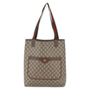 GUCCI GG Supreme Web Sherry Line Tote Bag PVC Beige Red 89 02 003 Auth 144531-13