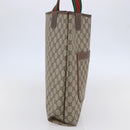 GUCCI GG Supreme Web Sherry Line Tote Bag PVC Beige Red 89 02 003 Auth 144531-3