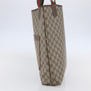 GUCCI GG Supreme Web Sherry Line Tote Bag PVC Beige Red 89 02 003 Auth 144531-4
