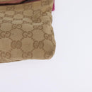 GUCCI GG Canvas Sherry Line Waist Bag Beige Pink Silver 28566 Auth 144532-15