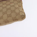 GUCCI GG Canvas Sherry Line Waist Bag Beige Pink Silver 28566 Auth 144532-9