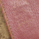 GUCCI GG Canvas Sherry Line Waist Bag Beige Pink Silver 28566 Auth 144532-17