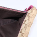 GUCCI GG Canvas Sherry Line Waist Bag Beige Pink Silver 28566 Auth 144532-18