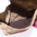 GUCCI GG Canvas Sherry Line Waist Bag Beige Pink Silver 28566 Auth 144532-11