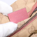 GUCCI GG Canvas Sherry Line Waist Bag Beige Pink Silver 28566 Auth 144532-12