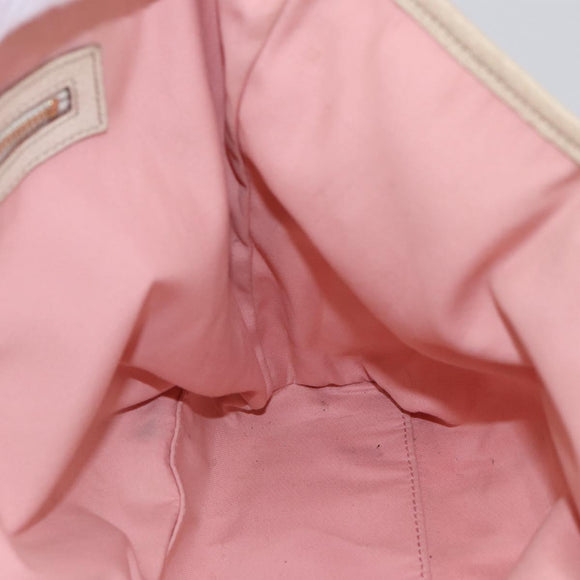 GUCCI GG Canvas Sherry Line Tote Bag Pink Gold 137396 Auth 144533