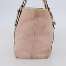 GUCCI GG Canvas Sherry Line Tote Bag Pink Gold 137396 Auth 144533-4