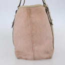GUCCI GG Canvas Sherry Line Tote Bag Pink Gold 137396 Auth 144533-5