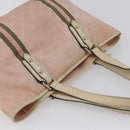 GUCCI GG Canvas Sherry Line Tote Bag Pink Gold 137396 Auth 144533-6
