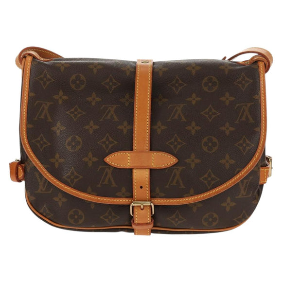 LOUIS VUITTON Monogram Saumur 30 Shoulder Bag M42256 LV Auth 144542A