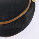 SAINT LAURENT Shoulder Bag Coated Canvas Black Brown gold Auth 144544-9