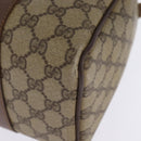 GUCCI GG Supreme Web Sherry Line Hand Bag PVC Beige Gold Auth 144545-14