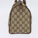 GUCCI GG Supreme Web Sherry Line Hand Bag PVC Beige Gold Auth 144545-3