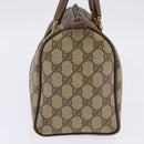 GUCCI GG Supreme Web Sherry Line Hand Bag PVC Beige Gold Auth 144545-4