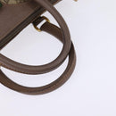 GUCCI GG Supreme Web Sherry Line Hand Bag PVC Beige Gold Auth 144545-7