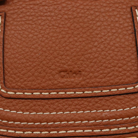 Chloe Mercy Tote Bag Raffia Leather Beige Brown Auth 144547A