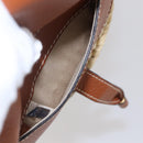 Chloe Mercy Tote Bag Raffia Leather Beige Brown Auth 144547A-20