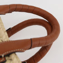 Chloe Mercy Tote Bag Raffia Leather Beige Brown Auth 144547A-8