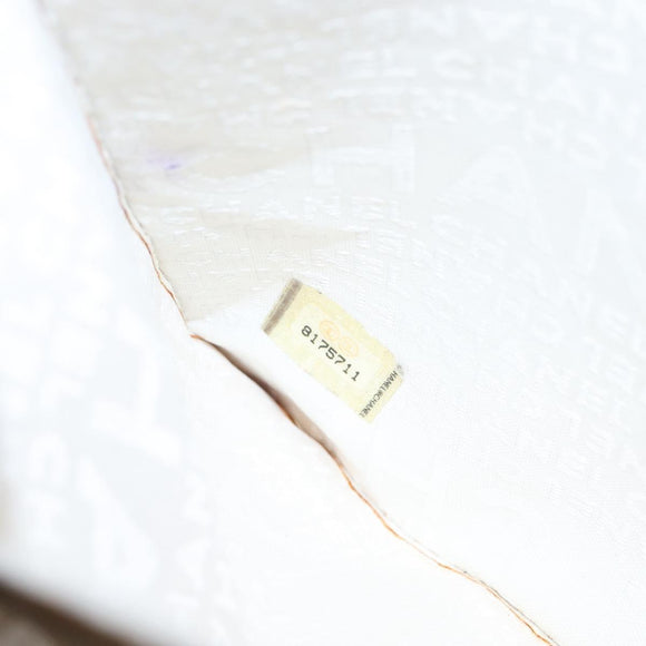 CHANEL Choco Bar COCO Mark Hand Bag Canvas Black Gold CC Auth 144563