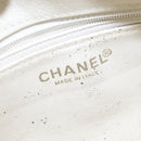 CHANEL Matelasse Hand Bag Canvas Gray Silver CC Auth 144564-10