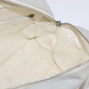 CHANEL Matelasse Hand Bag Canvas Gray Silver CC Auth 144564-18