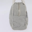 CHANEL Matelasse Hand Bag Canvas Gray Silver CC Auth 144564-4