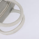 CHANEL Matelasse Hand Bag Canvas Gray Silver CC Auth 144564-7