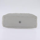 CHANEL Matelasse Hand Bag Canvas Gray Silver CC Auth 144564-5