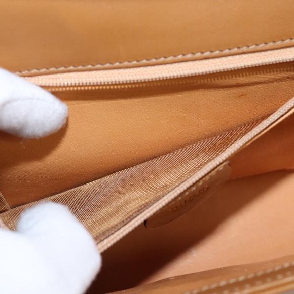 GUCCI Bamboo Hand Bag Leather Brown Gold 000 113 0231 Auth 144565