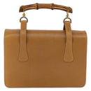 GUCCI Bamboo Hand Bag Leather Brown Gold 000 113 0231 Auth 144565-2