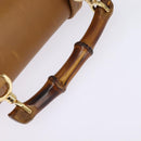 GUCCI Bamboo Hand Bag Leather Brown Gold 000 113 0231 Auth 144565-7