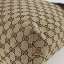 GUCCI GG Canvas Web Sherry Line Shoulder Bag Beige Silver 189751 Auth 144567-10