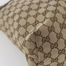 GUCCI GG Canvas Web Sherry Line Shoulder Bag Beige Silver 189751 Auth 144567-11