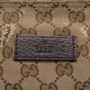 GUCCI GG Canvas Web Sherry Line Shoulder Bag Beige Silver 189751 Auth 144567-14