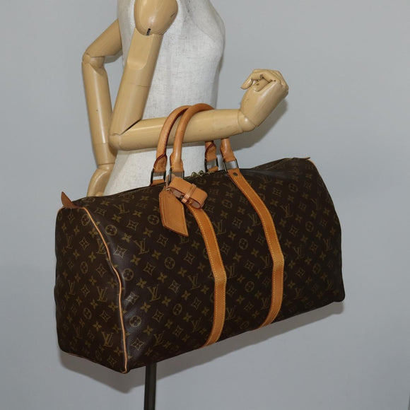 LOUIS VUITTON Monogram Keepall 50 Boston Bag M41426 LV Auth 144568