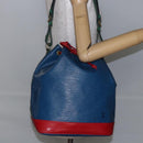 LOUIS VUITTON Epi Tricolor Noe Shoulder Bag Blue Red Green M44082 LV Auth 144570-20