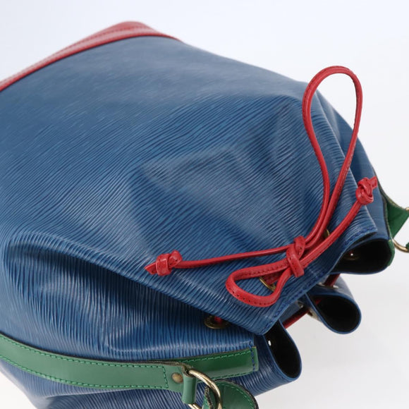 LOUIS VUITTON Epi Tricolor Noe Shoulder Bag Blue Red Green M44082 LV Auth 144570