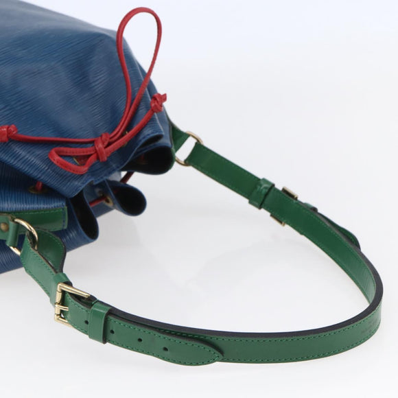 LOUIS VUITTON Epi Tricolor Noe Shoulder Bag Blue Red Green M44082 LV Auth 144570