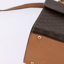 CELINE Macadam Canvas Hand Bag PVC Leather 2way Brown Gold Auth 144580-16