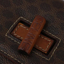 CELINE Macadam Canvas Hand Bag PVC Leather 2way Brown Gold Auth 144580-20