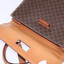 CELINE Macadam Canvas Hand Bag PVC Leather 2way Brown Gold Auth 144580-21