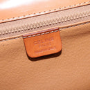 CELINE Macadam Canvas Hand Bag PVC Leather 2way Brown Gold Auth 144580-22