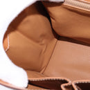 CELINE Macadam Canvas Hand Bag PVC Leather 2way Brown Gold Auth 144580-24